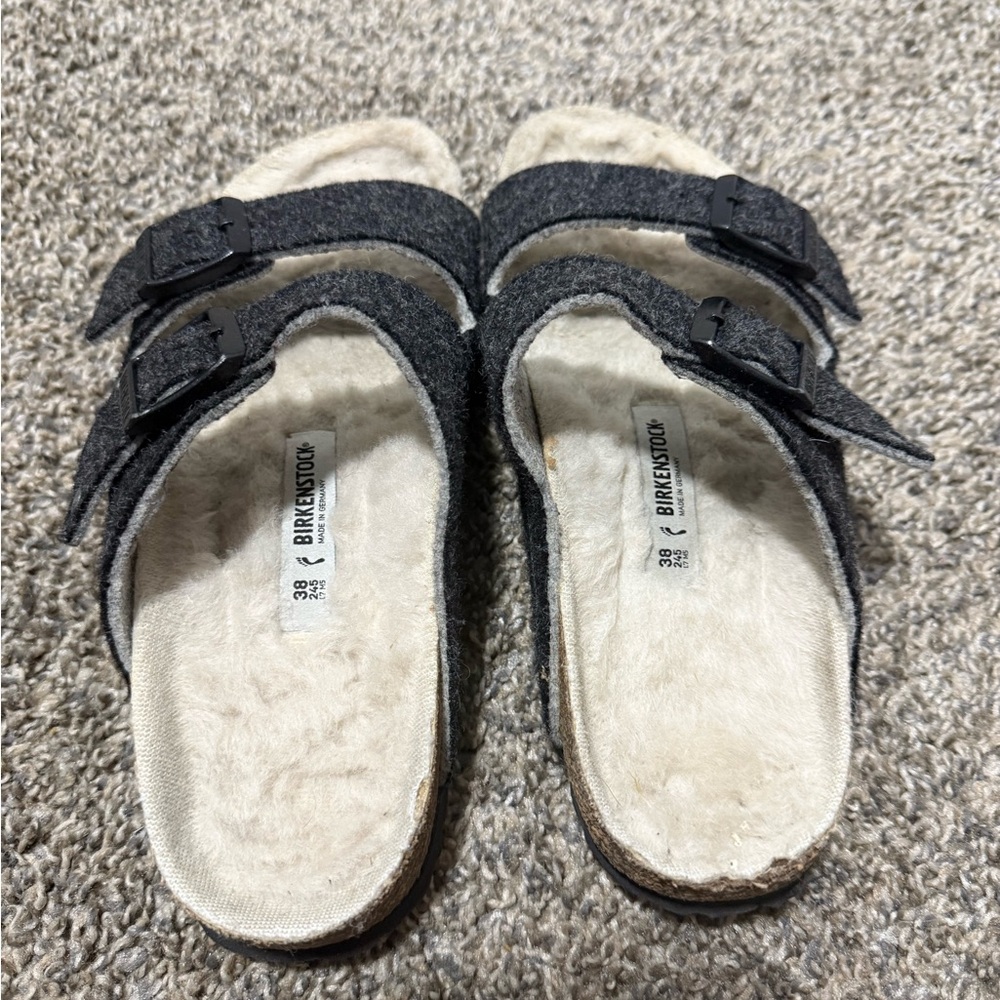 Birkenstock Black and Cream Sandals - Picture 2 of 6